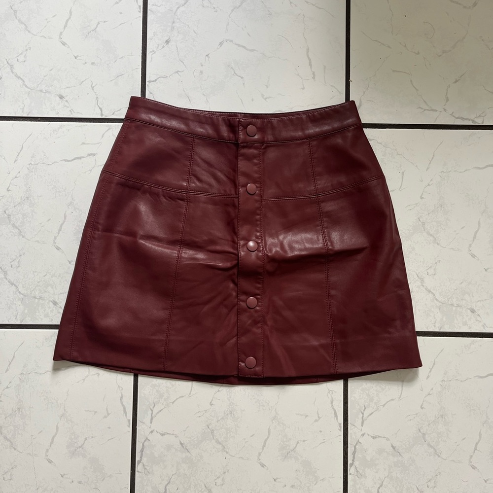 Free People faux leather mini skirt NWT